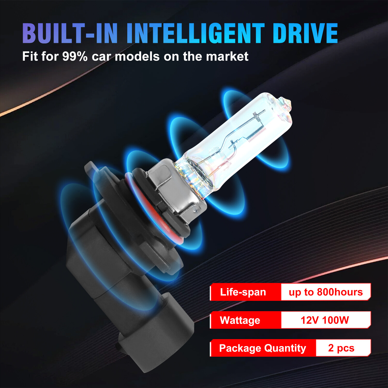9005+9006 Headlight Halogen High Low Beam Bulb 4200K Warm White Replacement Kit