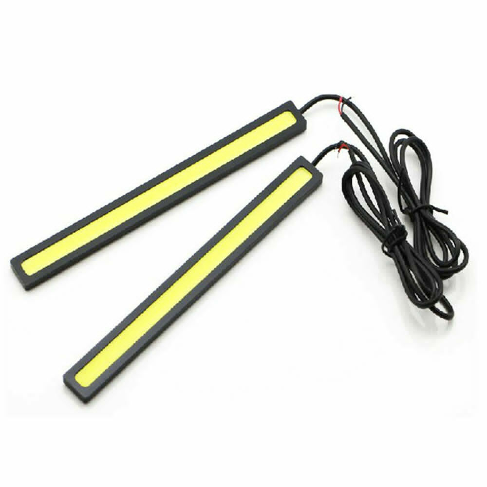 White 12V LED Strip DRL Daytime Running Light Fog COB Lamp Driving 10PCS 17cm