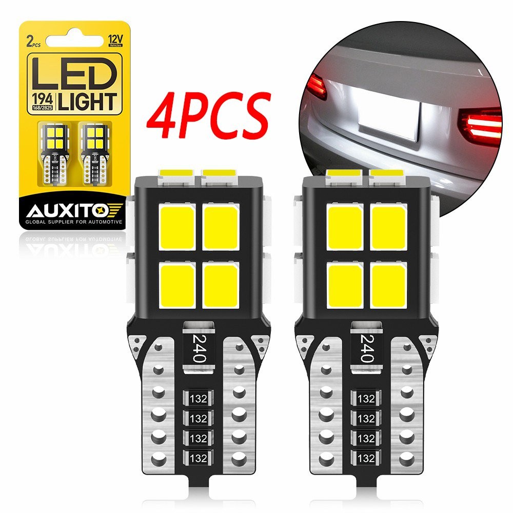 AUXITO 14-LED T10 194 168 2825 W5W License Plate Dome Map Door Trunk Light 800LM