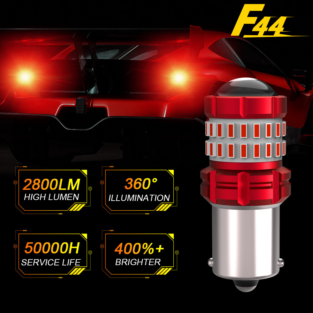 1156 7506 Red Strobe Flash Blinking LED Brake Tail Stop / Reverse Backup Light