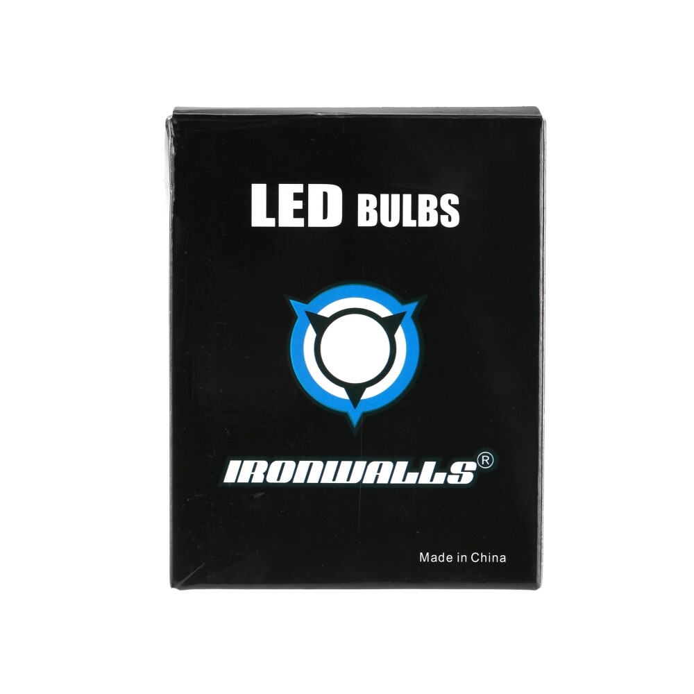 IRONWALLS 9005 HB3 360° LED Headlight Bulbs Kit 6500K 48W White High or Low Beam