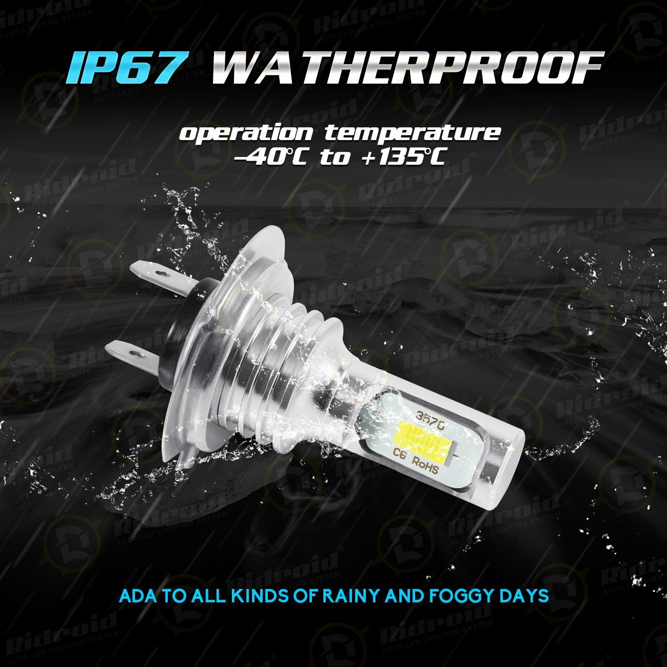 For Yamaha YZF-R6 2003-09 YZF-R1 2009-11 – 2x LED Headlight H7 Bulbs White 6000K