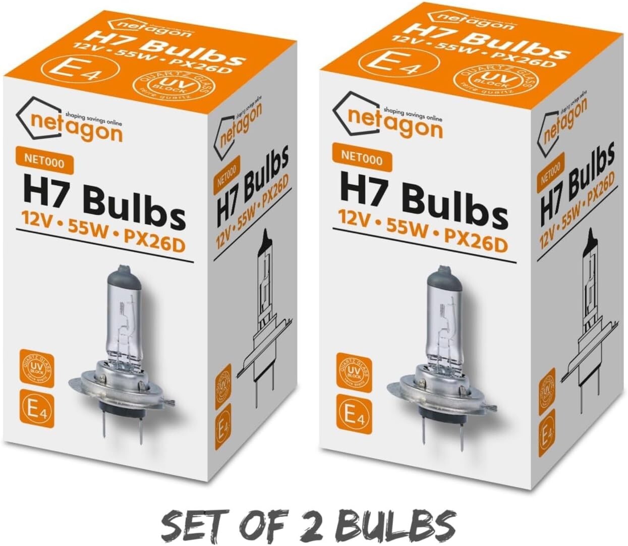 2 x H7 Bulbs (477/499) 12v 55W PX26d Headlight Halogen Bulb For Alfa Romeo 4C
