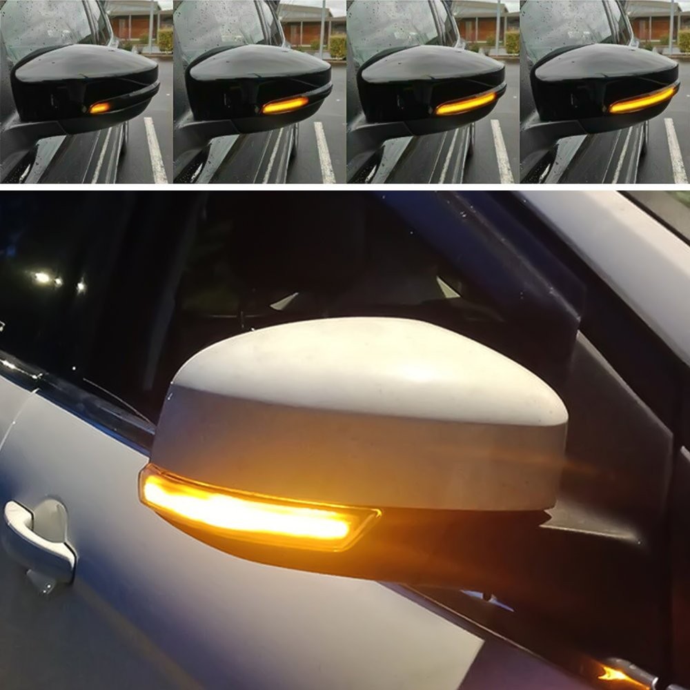 Smoked Sequential For Ford / Kuga Escape All 13-18 LED Mirror Turn Signal Lights