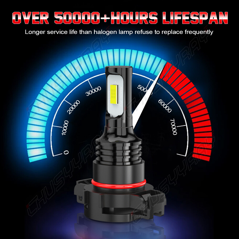 9012/HIR2 H16/5202 LED Headlight Fog Light Kit Bulbs White 6000K Plug&Play 4Pack