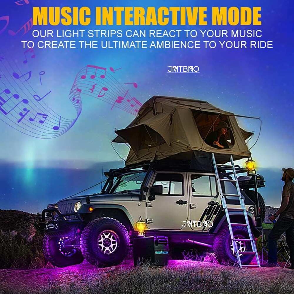 6PCS Double Row LED RGB Light Strip Neon Underglow LED Kit Remote For Subaru WRX