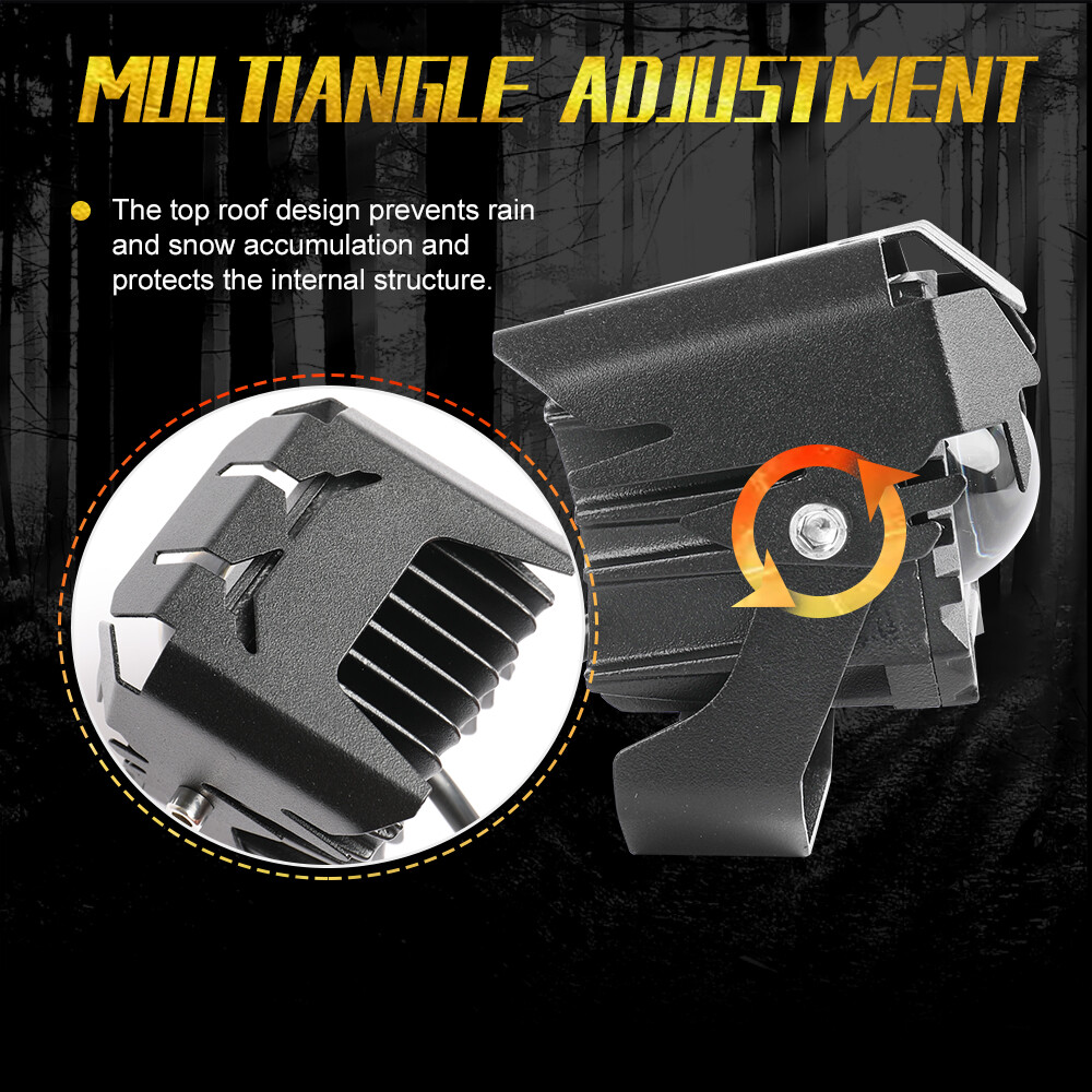 Pair 3″ LED Driving Light Spot Pods Fog Lamps For Peterbilt Mack Semi Truck