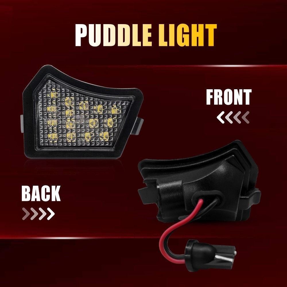 LED 2x Mirror Puddle Side Lights Assembly For Volvo S60 V60 II Jaguar XJ 2010-18