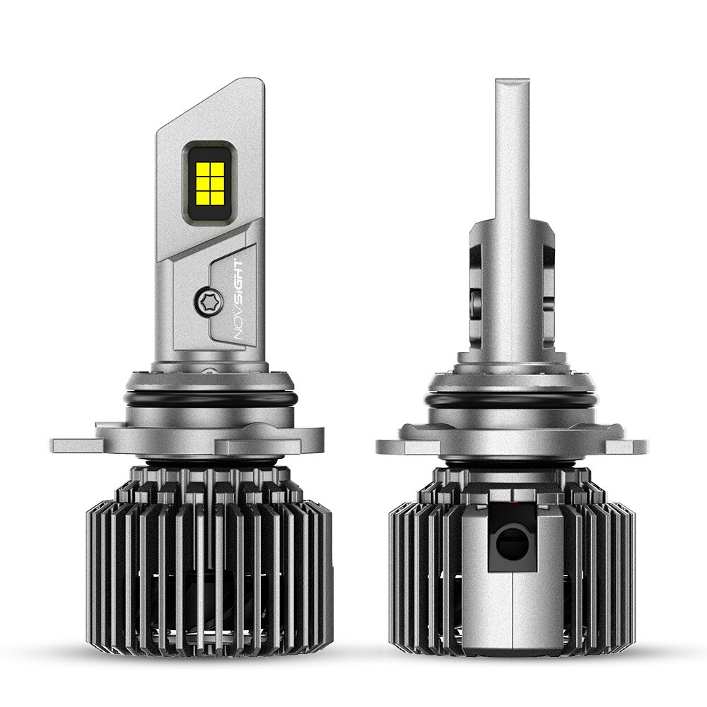 NOVSIGHT Pair 9012 HIR2 LED Headlight Bulbs Kit High Low Beam Super Bright White