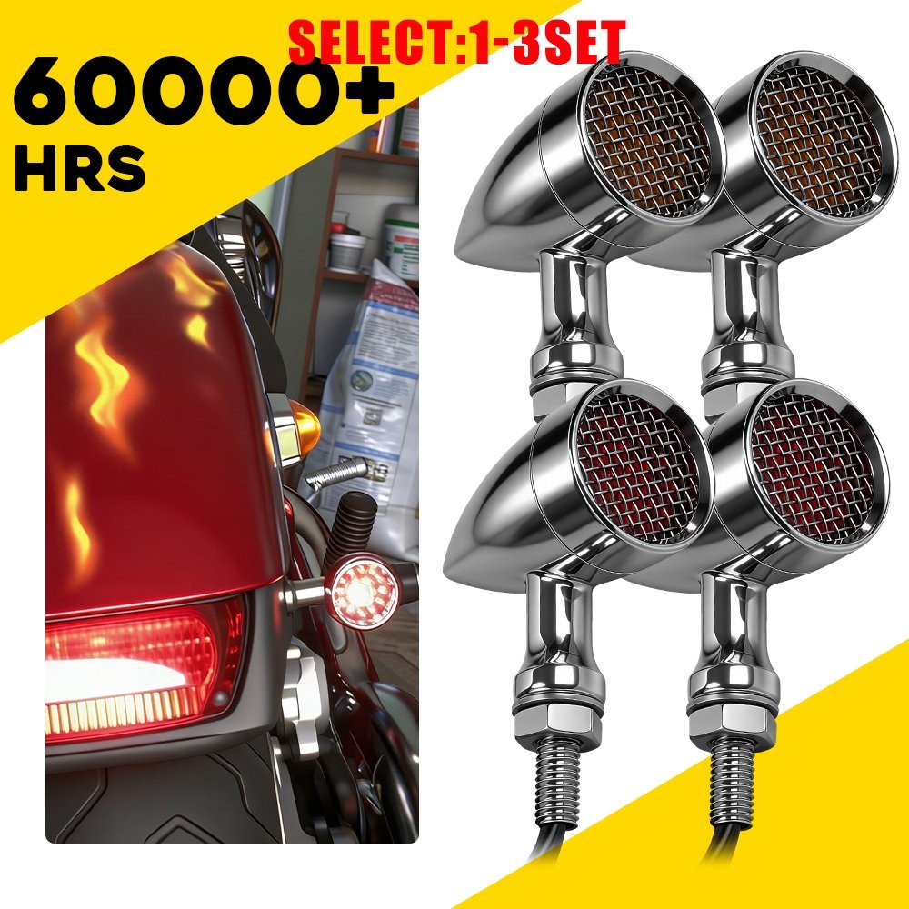 Motorcycle LED Turn Signal Blinker Lights For Yamaha Suzuki Honda Kawasaki 4-12X