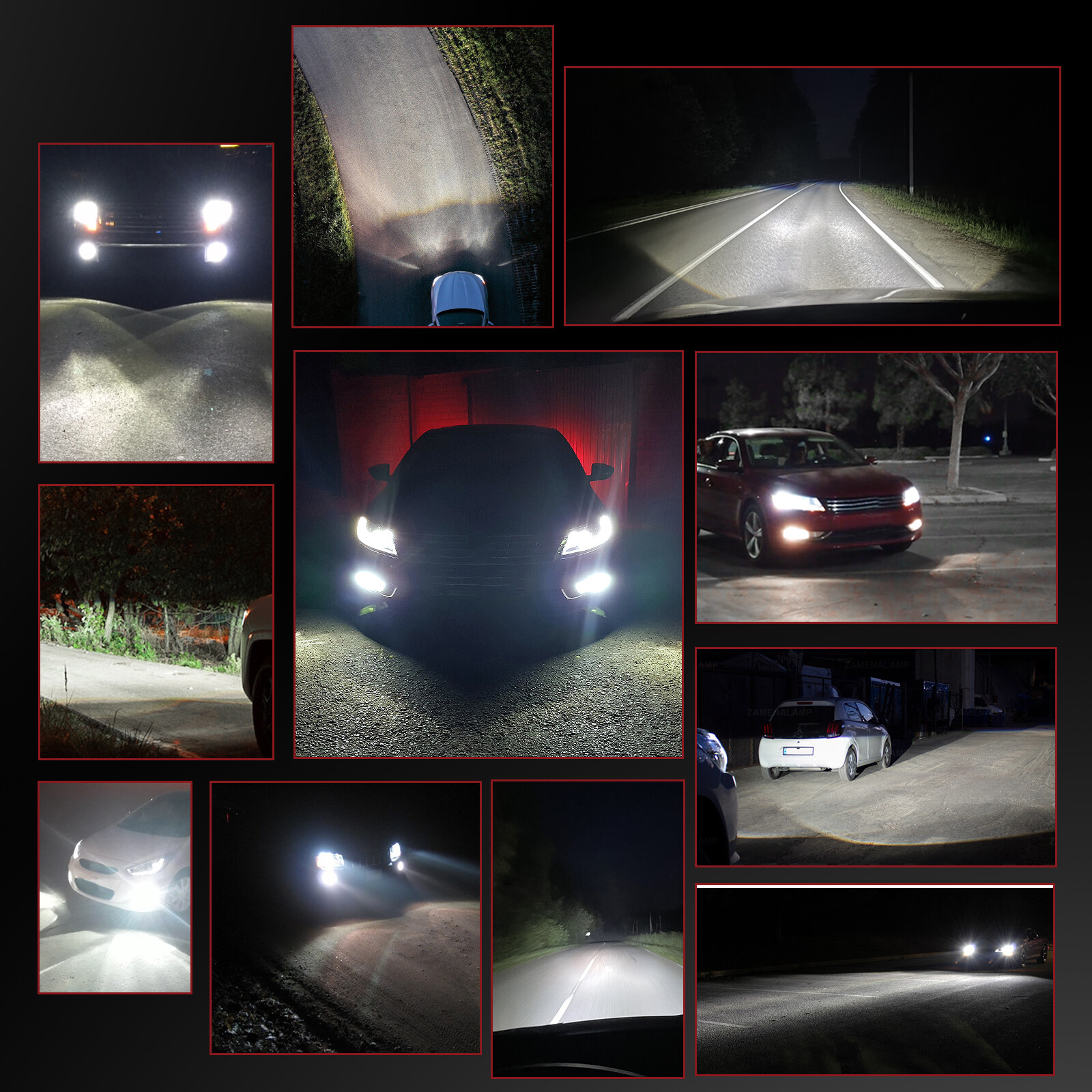 Lasfit H7 LED Headlights High or Low Beam Fog Light Bulb 50W 5000LM Bright LCair