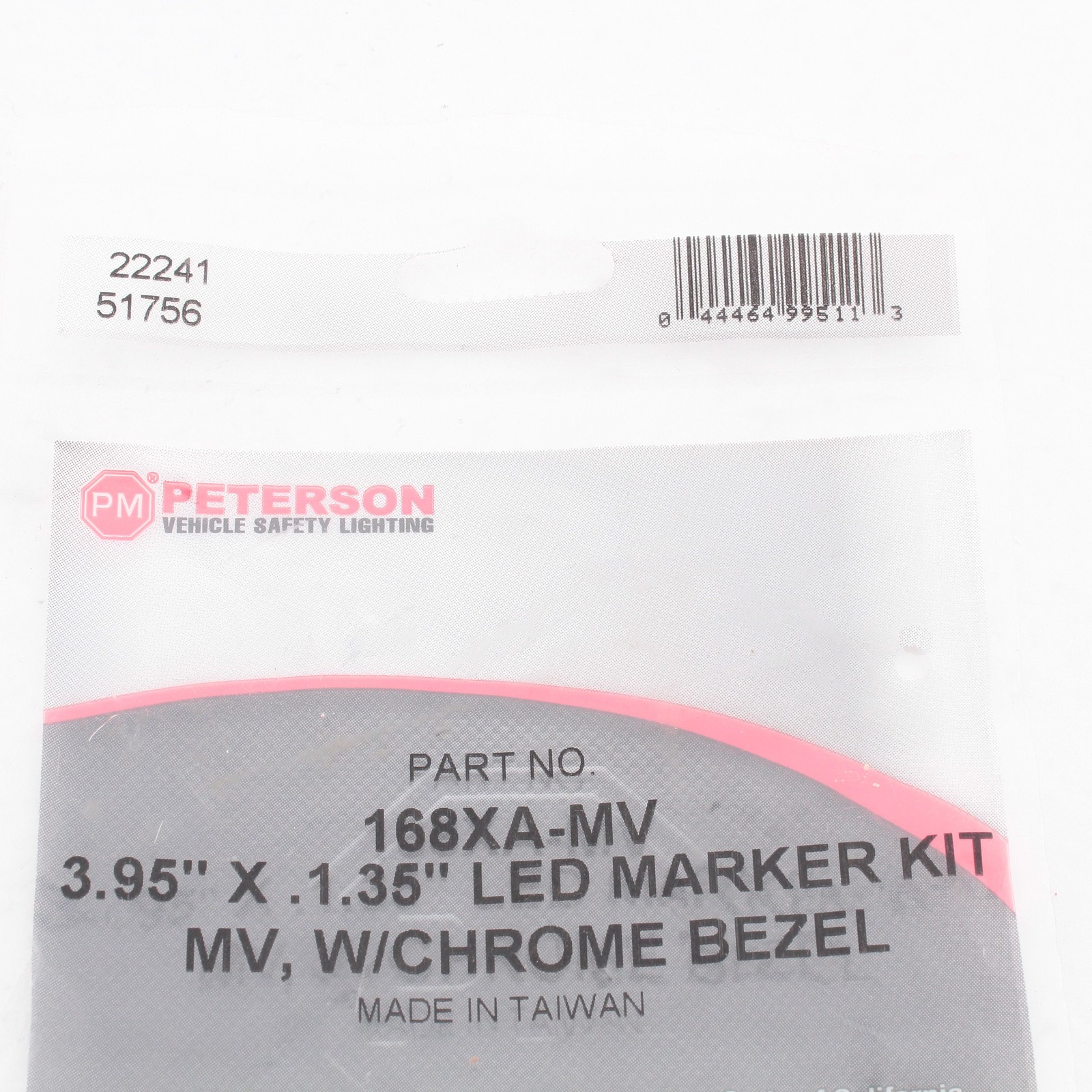 Peterson 168XAMV Amber LED Marker Clearance 3.95″ Oblong Chrome Bezel Multi-Volt