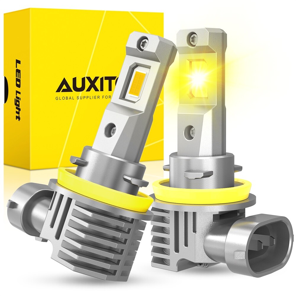 H11 CSP LED Headlight Kit High Low Beam Bulb Super Bright 3000K Yellow 60000LM