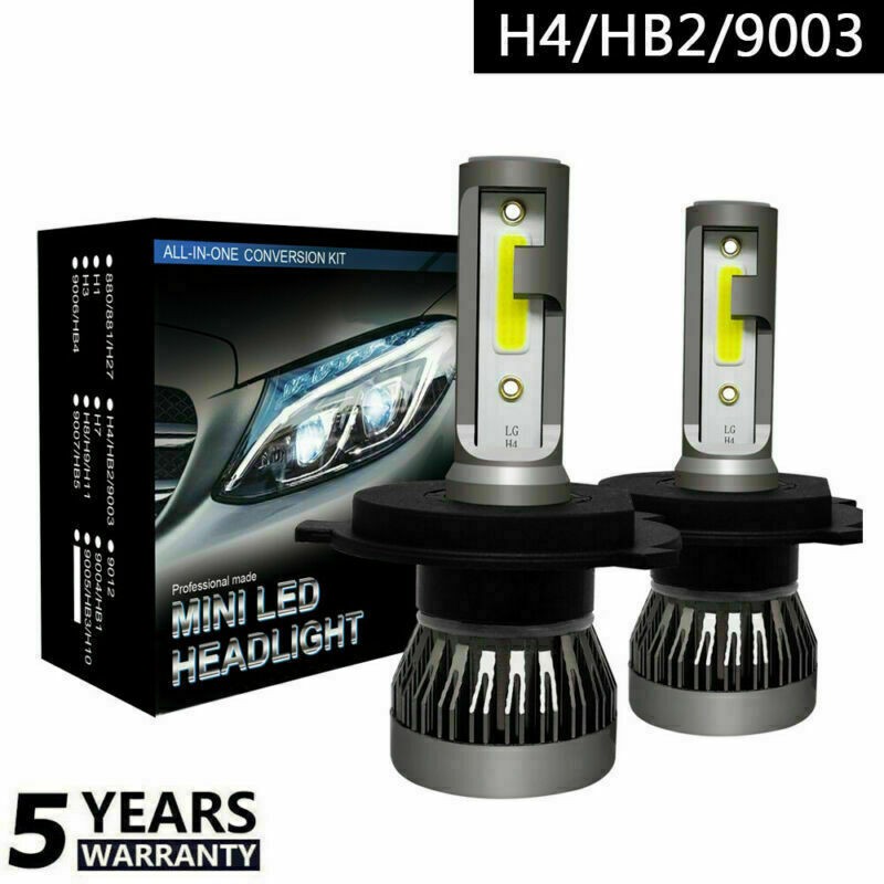 2X H4/HB2/9003 MINI1 LED Headlight 36W 8000LM COB Bulbs Kit Hi/Low Beam 6000K UE