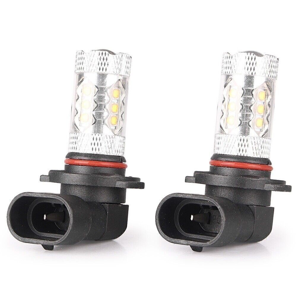 2PCS High Power LED 6000K Super White Fog Driving Lights Bulbs 80W 12V H10 Lamp