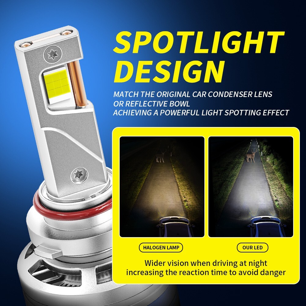 9005 9006 9012 H1 H4 H7 H11 LED Headlight Bulb Hi/Low Beam Cool White Fog Light