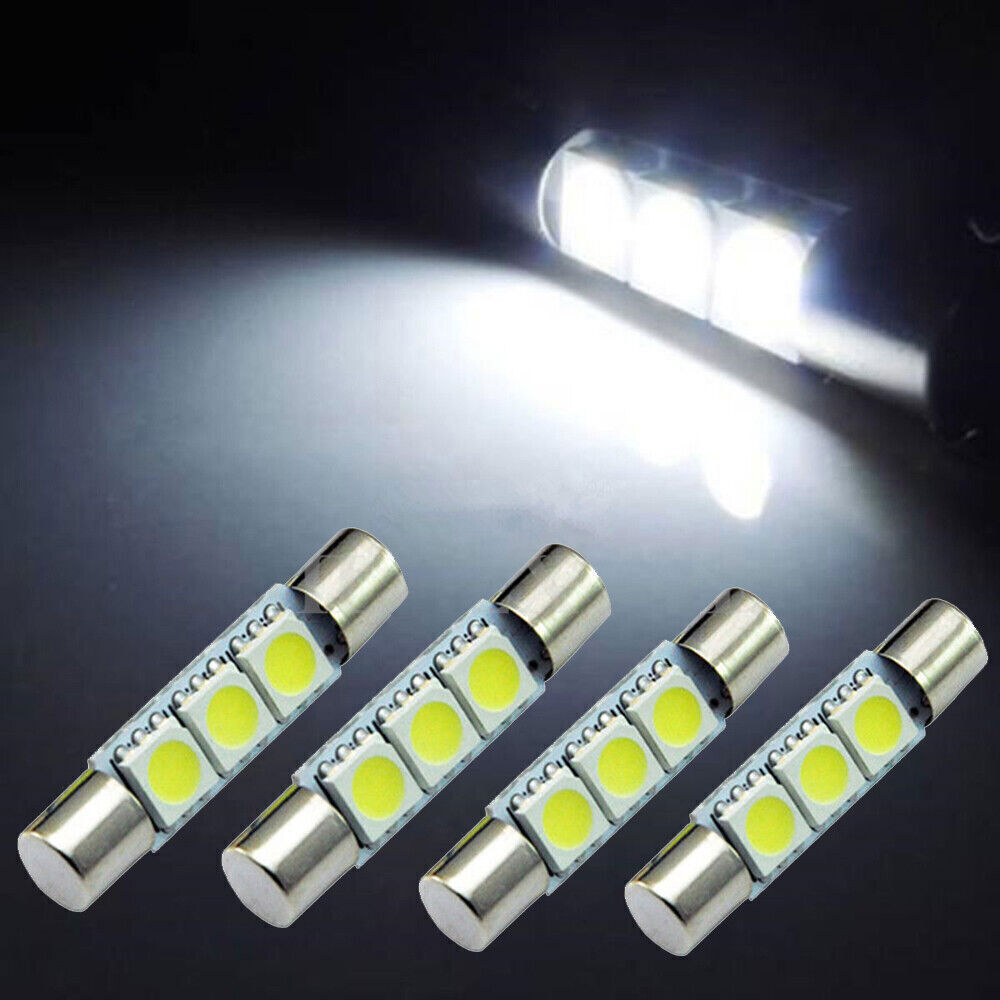 16X 5050 3-SMD 31mm 6641 Fuse LED Bulbs Vanity Mirror Light Sun Visor Lamp White