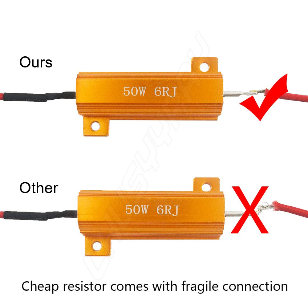 PAIR 1157 Load Resistor Fix LED Hyper Flash Error Free Turn Signal Light decoder