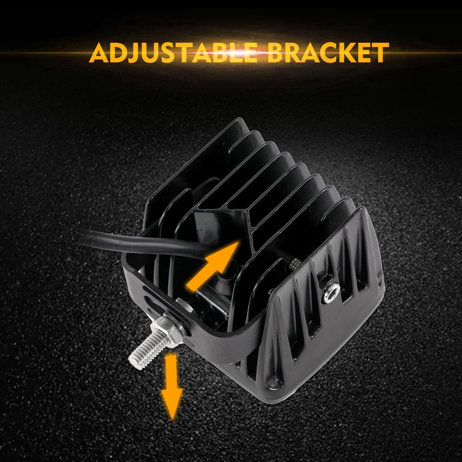 Auxbeam 2X 3“ LED Work Light Strobe Amber White For Polaris RZR 800/900/1000/XP