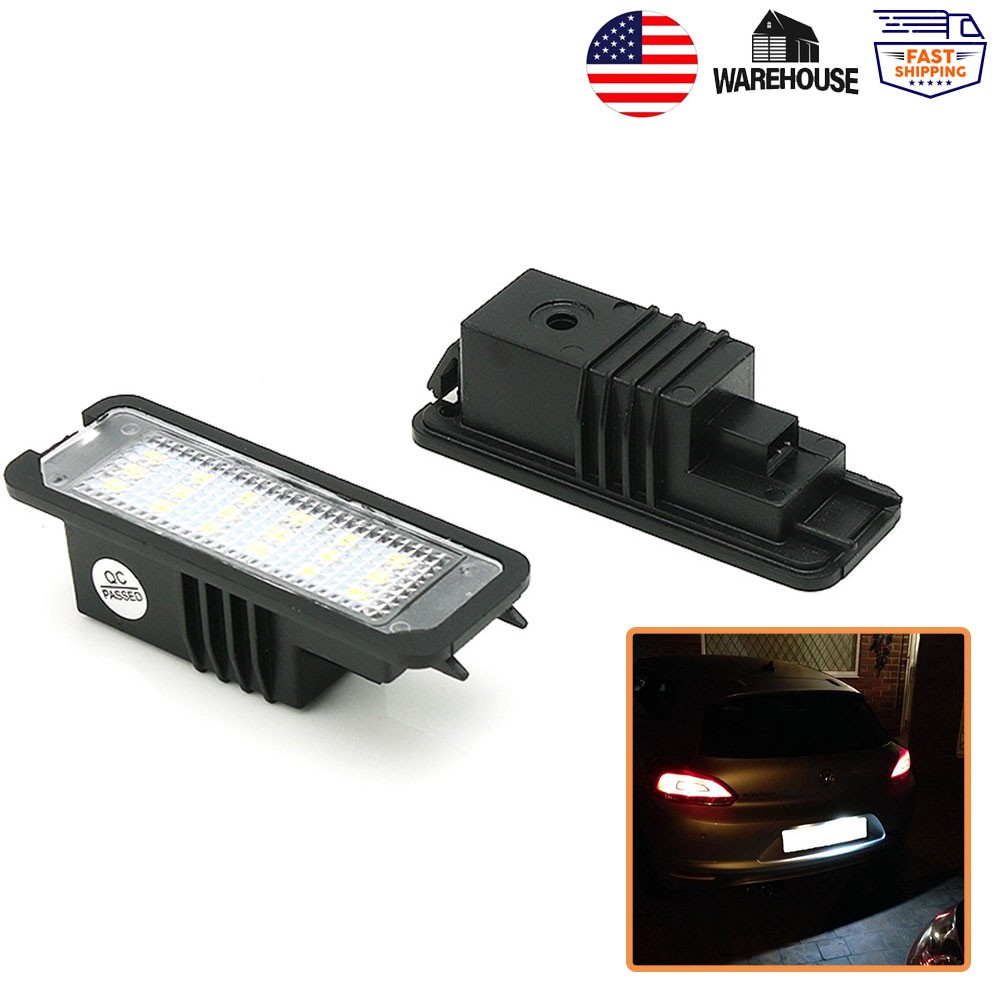 For Volkswagen New Beetle 2006-10 Car Rear 18 LED Number License Plate Light 2PC