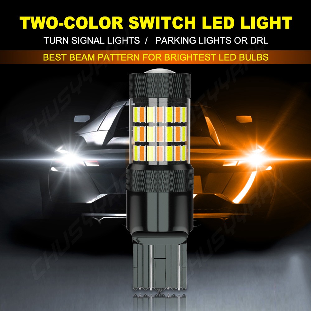 LED Front Rear Turn Light Signal Blinker Bulbs 7441 7440 Amber Error Free