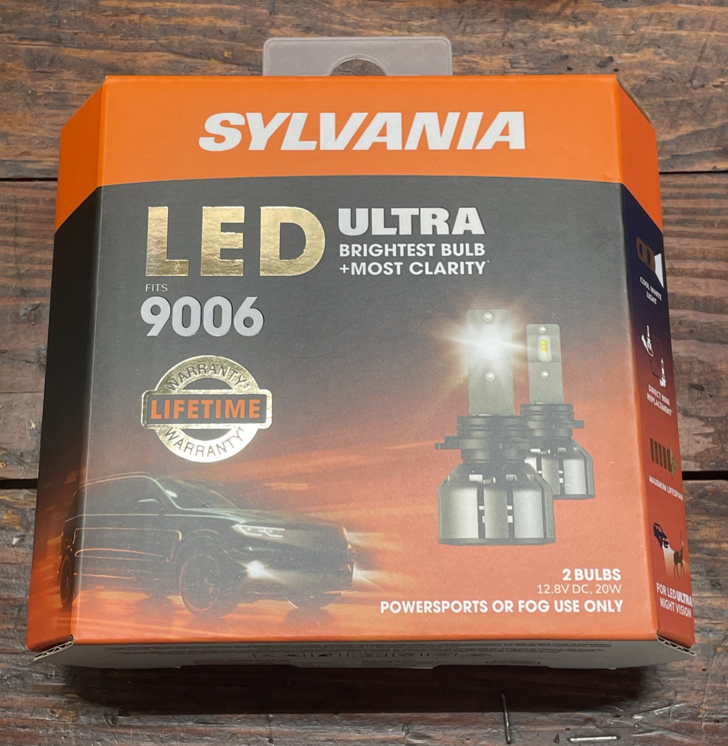 SYLVANIA 9006 LED Ultra Headlight Bulbs Brightest White Lifetime Warranty 🔥