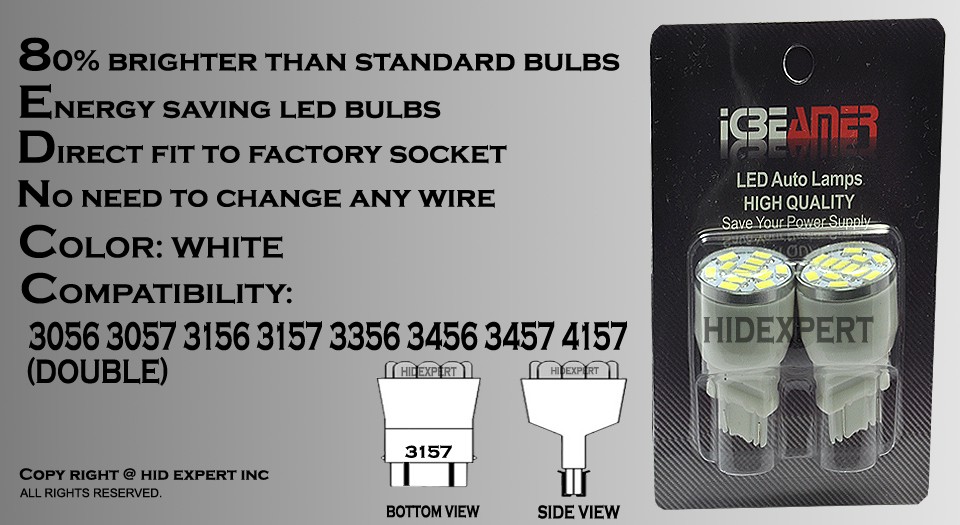 12 SMD LED Super White Fit Side Marker Replace OEM Halogen Light Bulbs Lamp Q571
