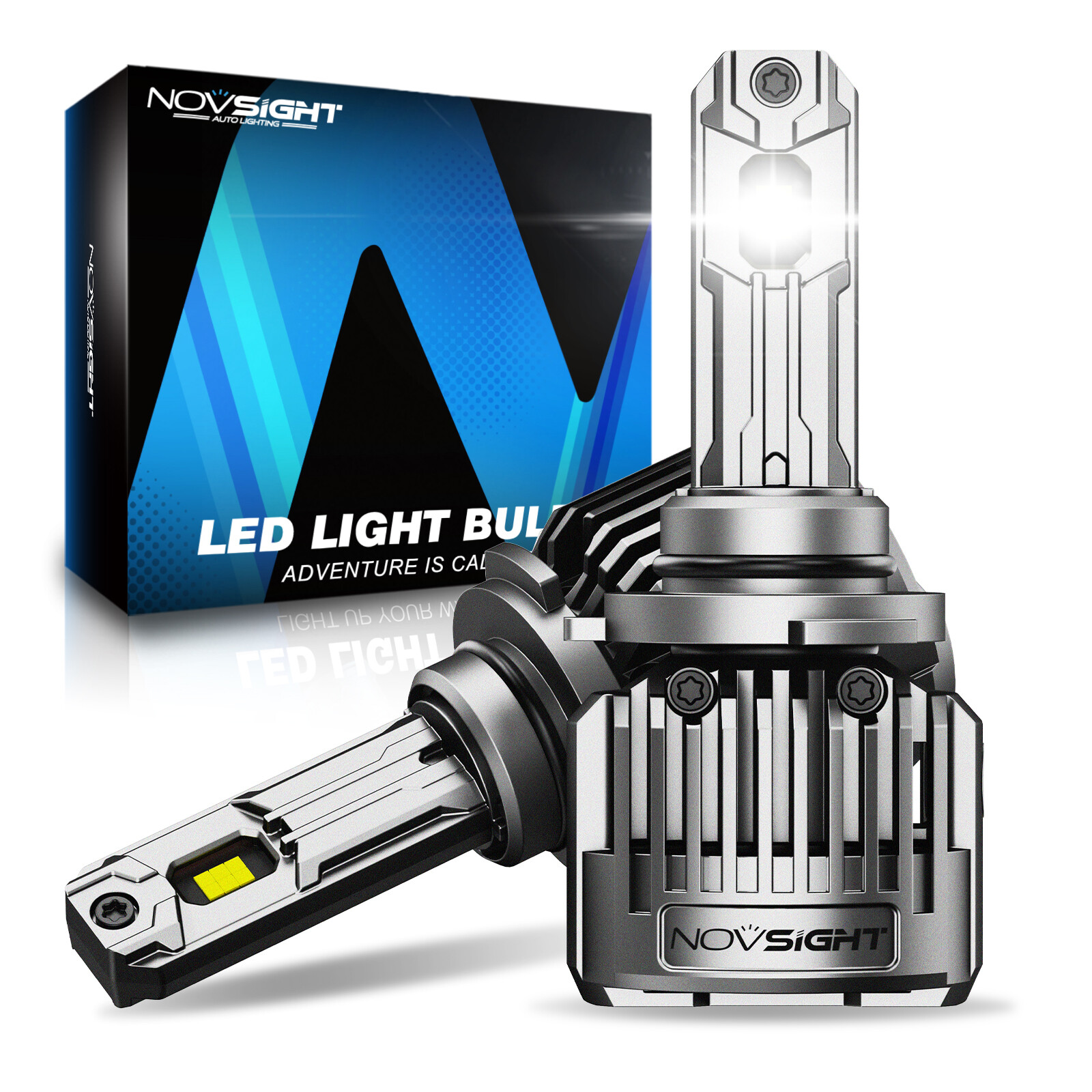NOVSIGHT LED Headlight Bulbs H11 H4 High Low Beam Fog Light 6000K Super White
