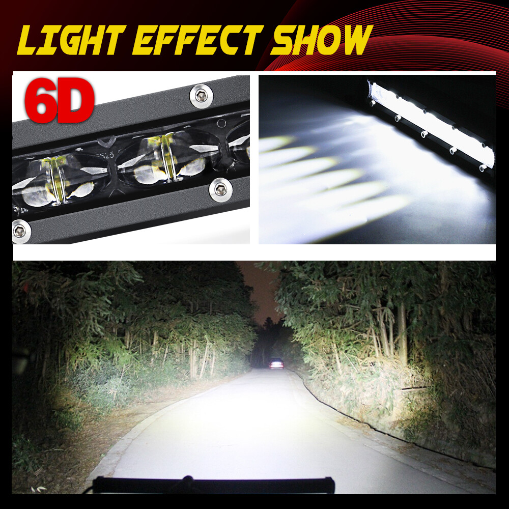 7 14 20 26 32 38 44 50″ Single Row Slim Spot LED Light Bar Offroad Truck ATV SUV