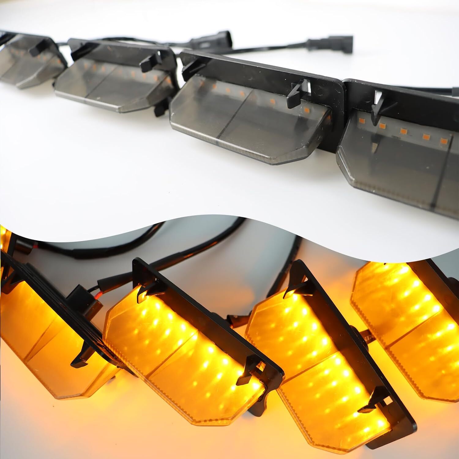 5x Smoke Lens For 2021-2023 Ford F150 XL XLT Sport LED Front Grille Lights Amber