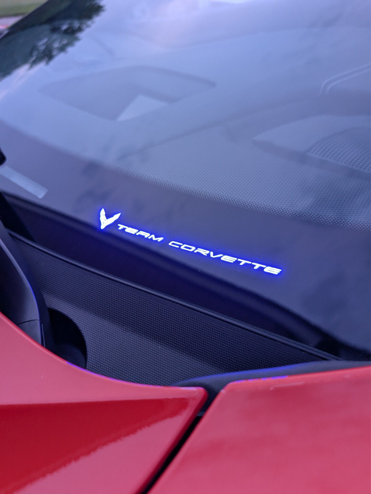 The Original C8 Corvette RGBW Team Corvette Windshield LED – Made in the USA!
