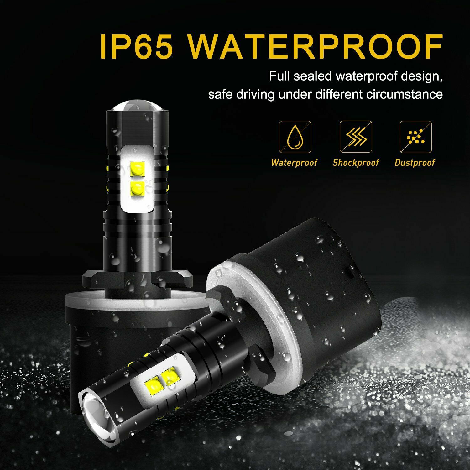 2x Pair 880 899 LED Headlight Bulbs Kit Fog Driving Light Bulb 6000K Super White
