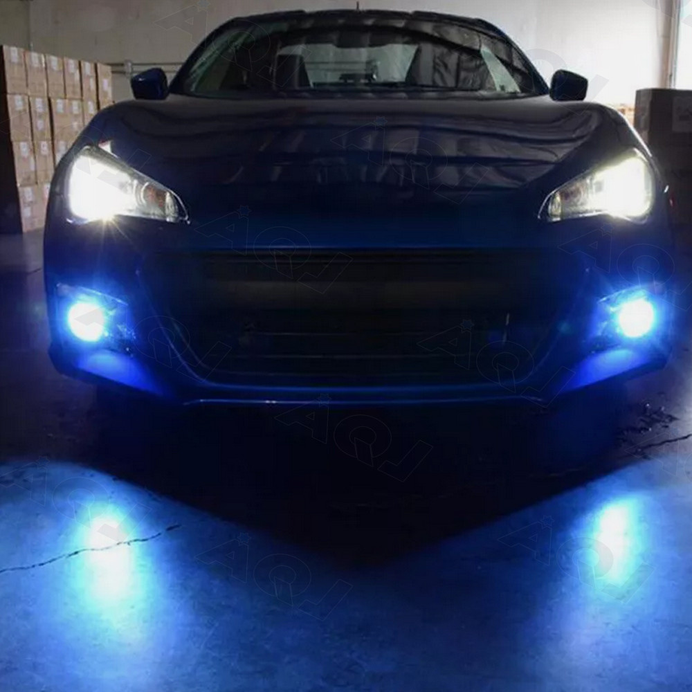2x H16 5202 blue LED Daytime Running Light DRL Bulbs for Jeep Compass 2017-2019