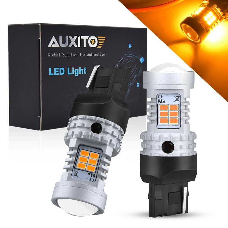 AUXITO 7443 7440 LED Amber Yellow Blinker Turn Signal Light Bulb CANBUS NO-ERROR
