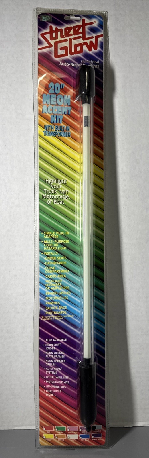 Street Glow 20” Turqoise Neon Accent Kit Tube With Built In Transformer New