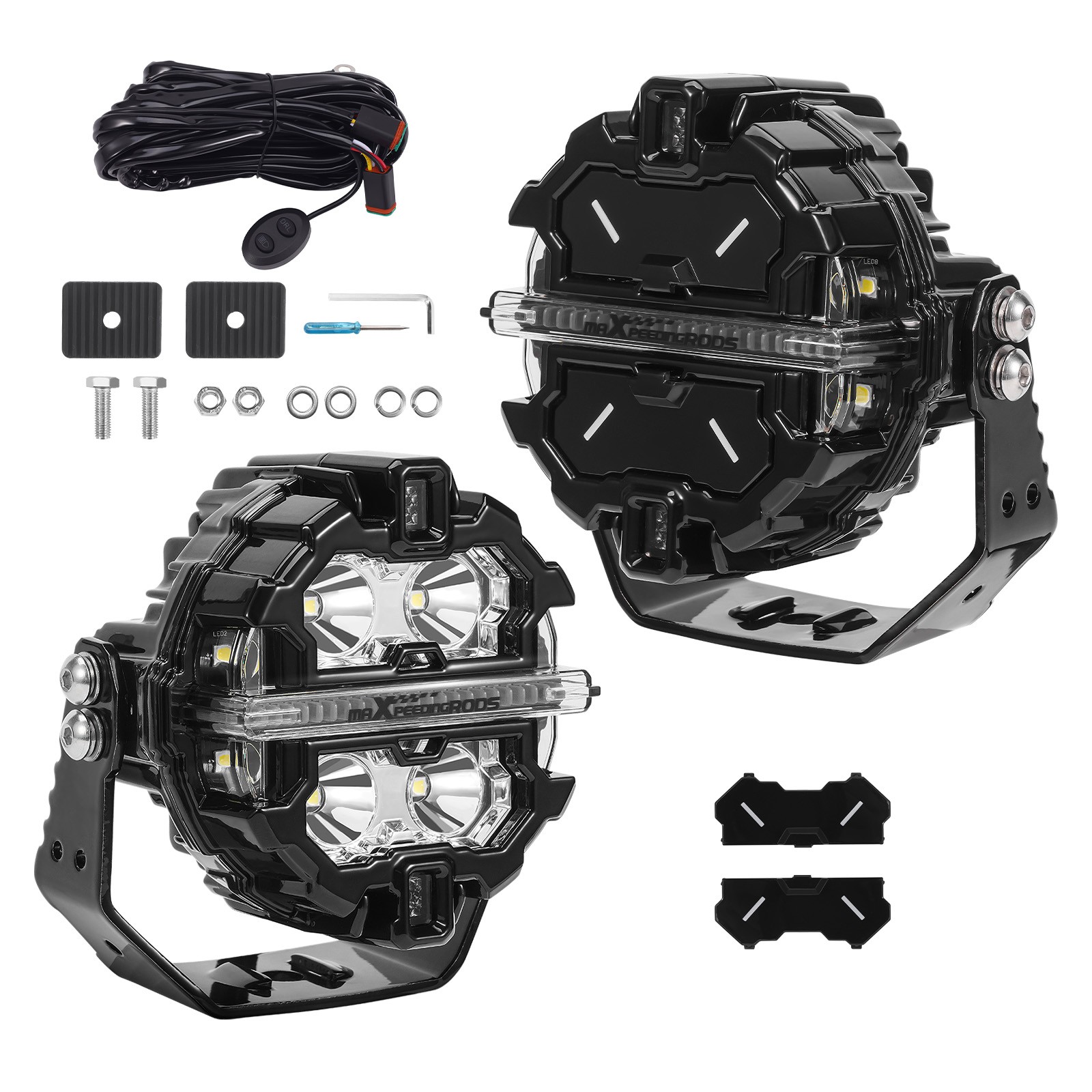 160W LED Work Light Pods Spot Flood Combo IP68 For Truck Jeep SUV ATV Marine 4X4