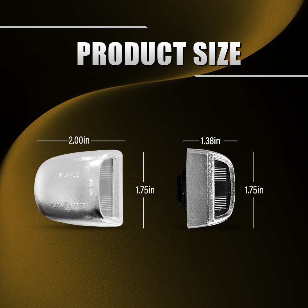 2-20x Fit Cadillac Escalade Chevy Suburban Rear License Plate Light Cover W/Bulb