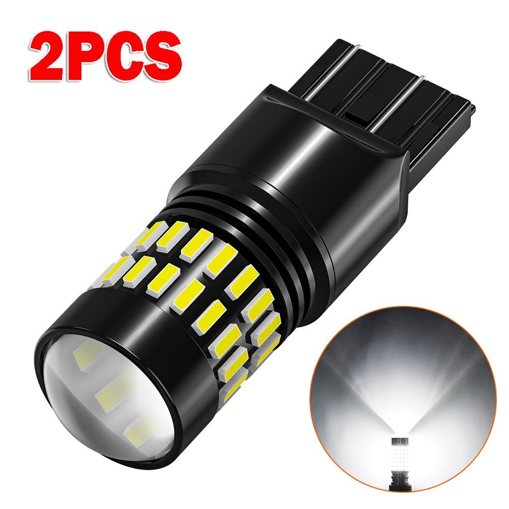 2pcs 7443 7440 7444 LED White Reverse Stop Break Turn Signal Parking Light Bulbs