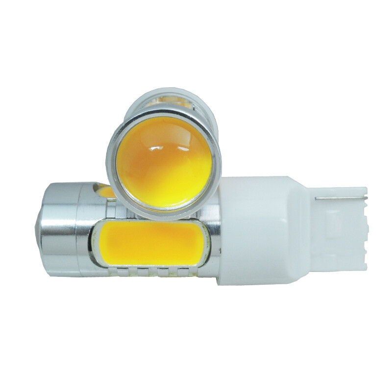 2PCS Golden Yellow 7440 7440A 992 Car Truck LED Turn Signal Light Bulbs W21W T20