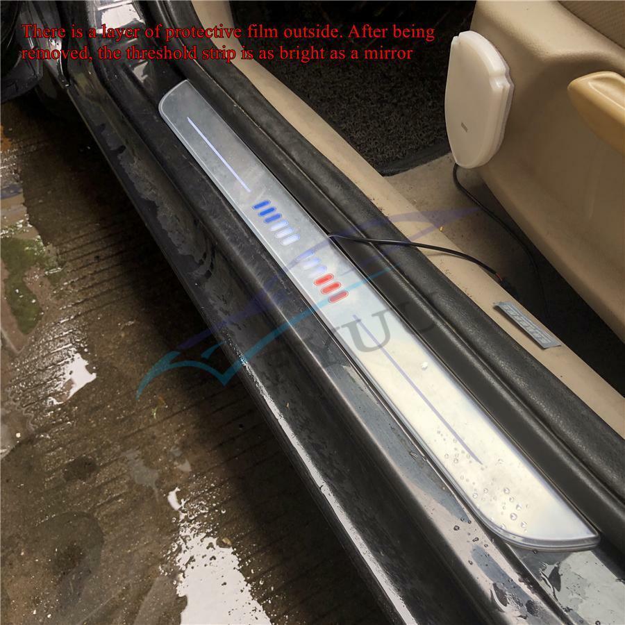 2Pcs 550*45mm Car LED Flowing Front Pedal Light Sill Pathway Welcome Scuff Light