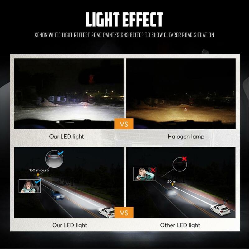 4-Sides 9012 LED Headlight Bulbs Kit 6500K White for 2014 2015 GMC Sierra 1500