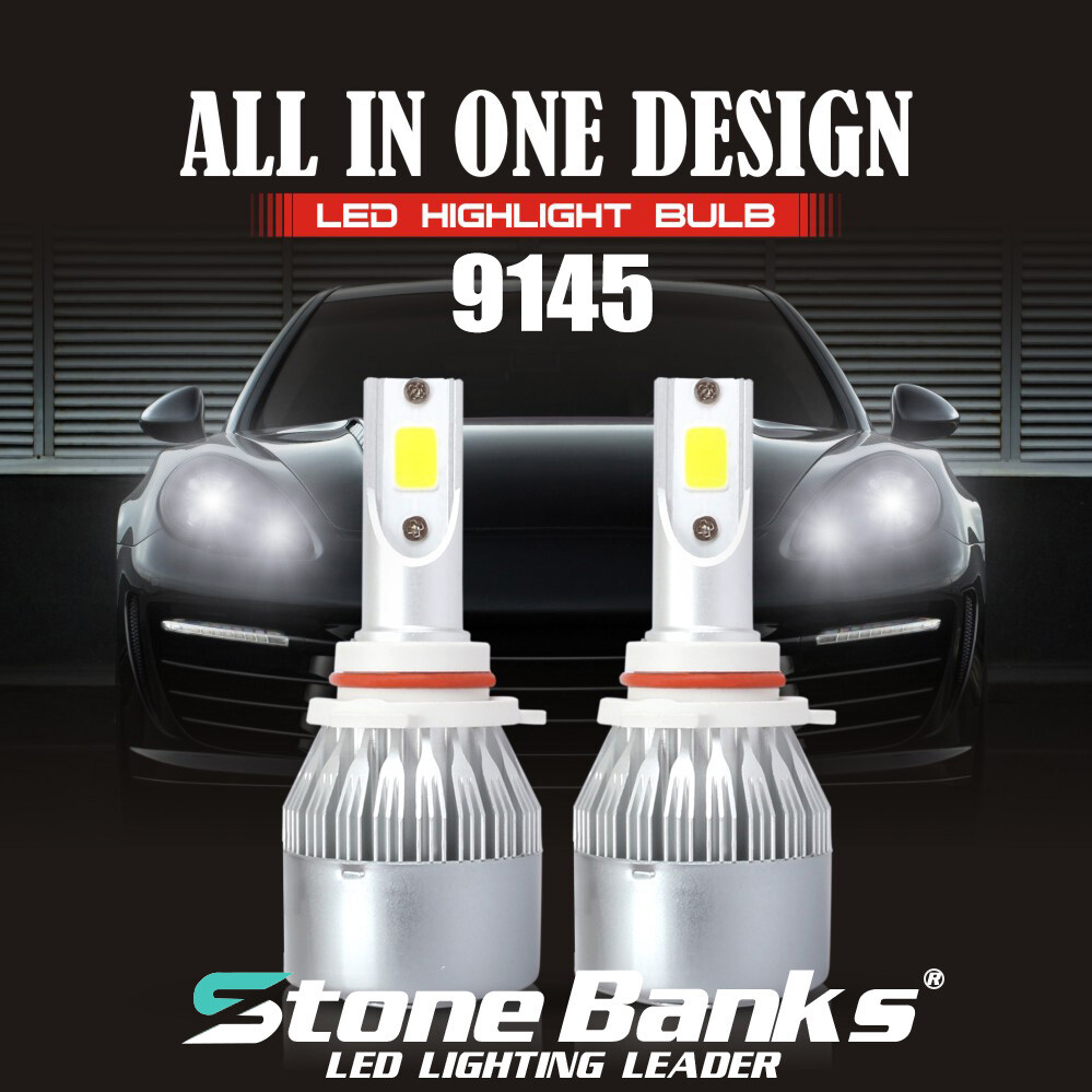 9145 9140 LED Headlight Bulbs Fog Light Beam Front Lamp 100W 20000LM 6000K US