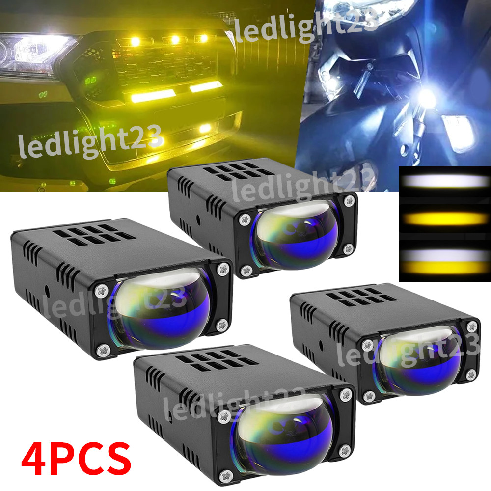 4PC 160W Grile LED Light Pods Car Front Headlight Motorcycle ATV UTV Projector