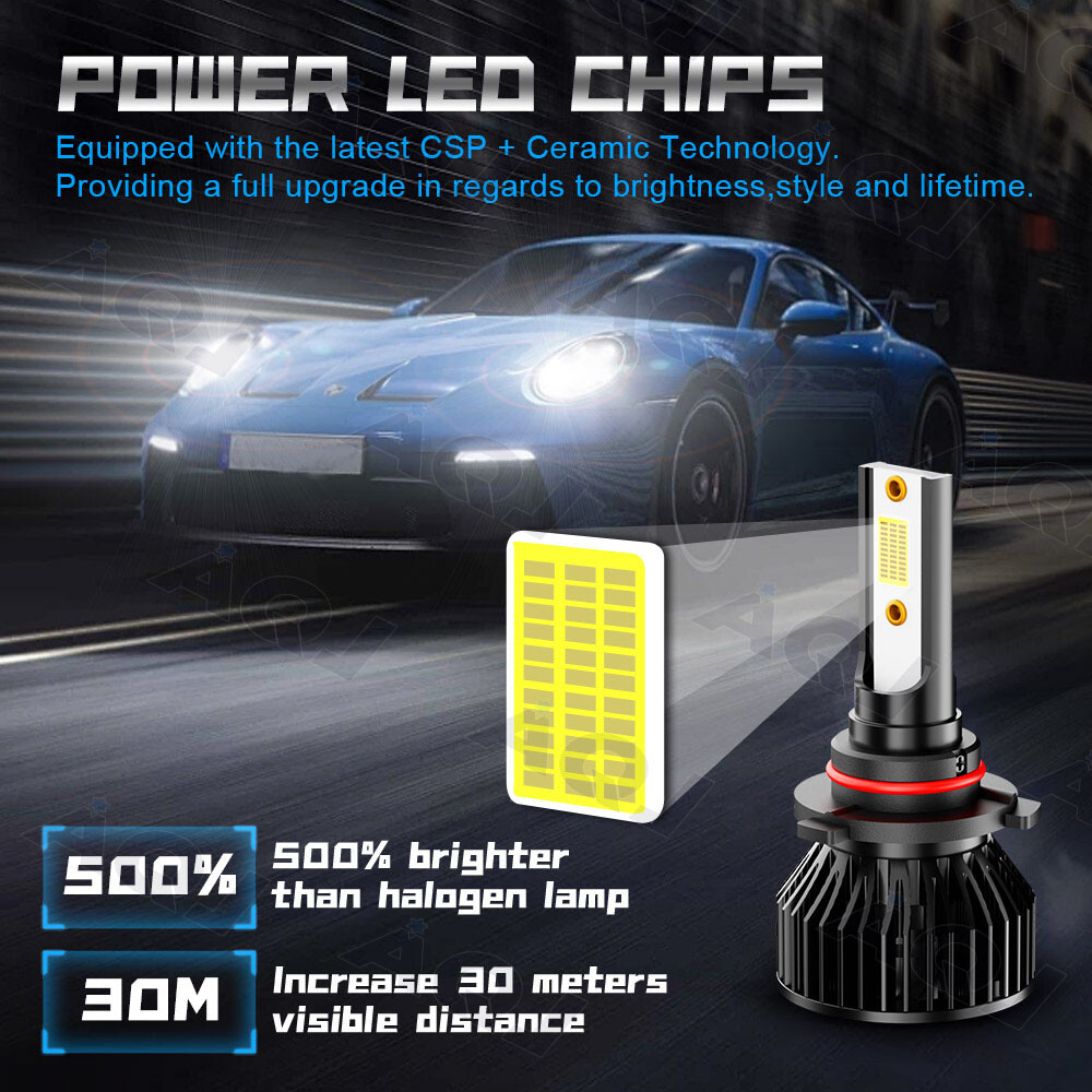 9007 HB5 LED Headlight Super Bright Bulbs Kit HIGH/LOW Beam 6000K White20000lm