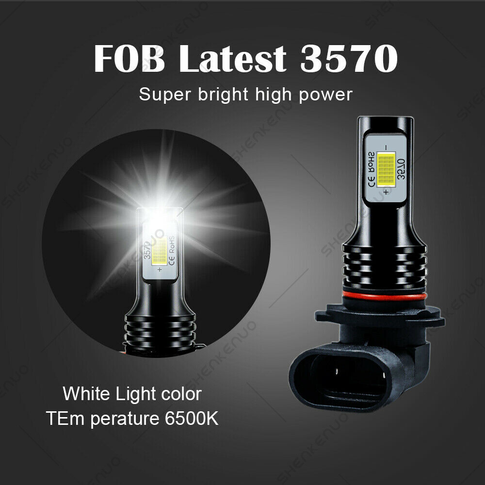 For BMW 525i 530i 535i 540i – 4X 9005+9006 LED Headlights Bulbs 6000K White HKB