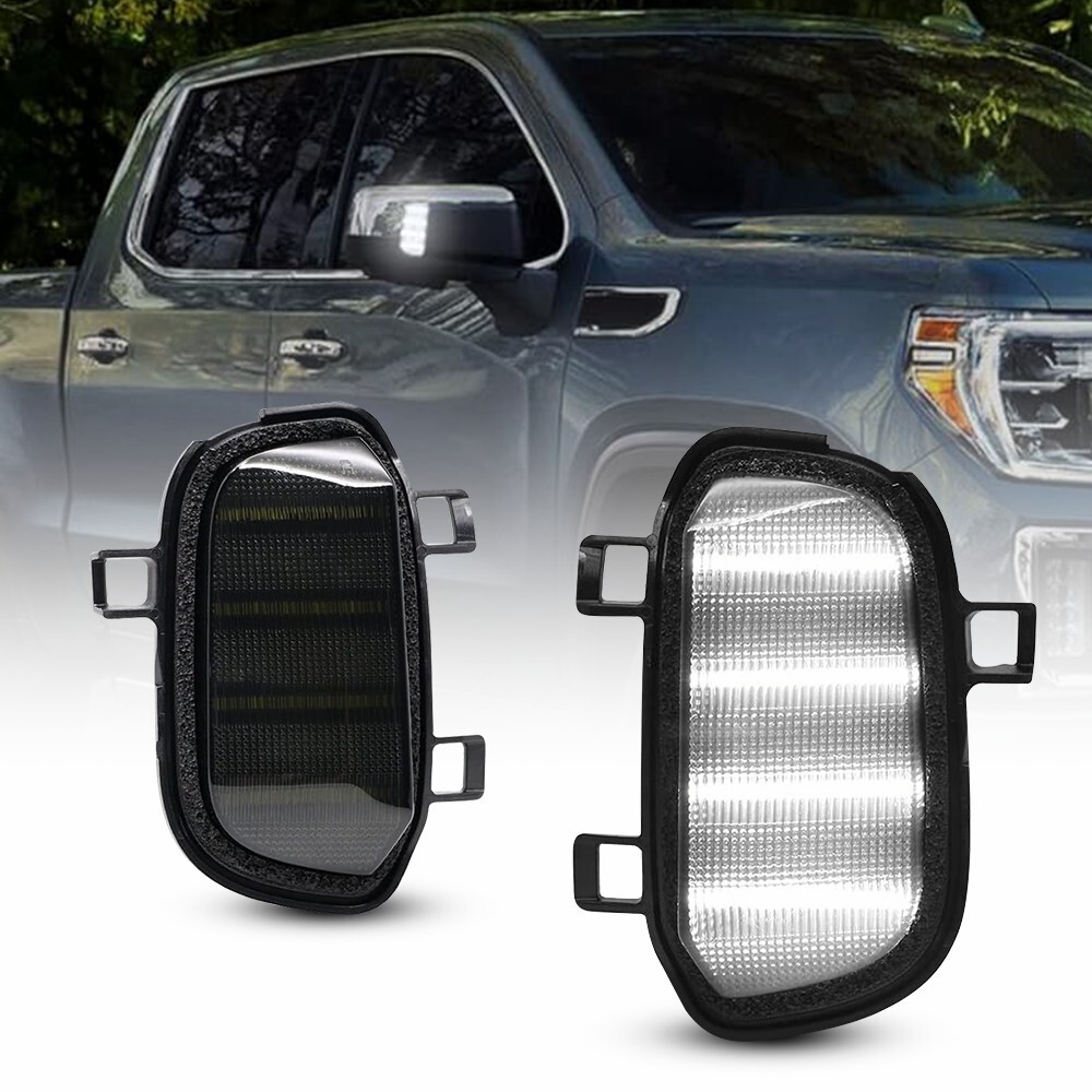 LED Side Light Mirror Puddle Lamp For Chevy GMC Silverado Sierra 1500 2019-2021