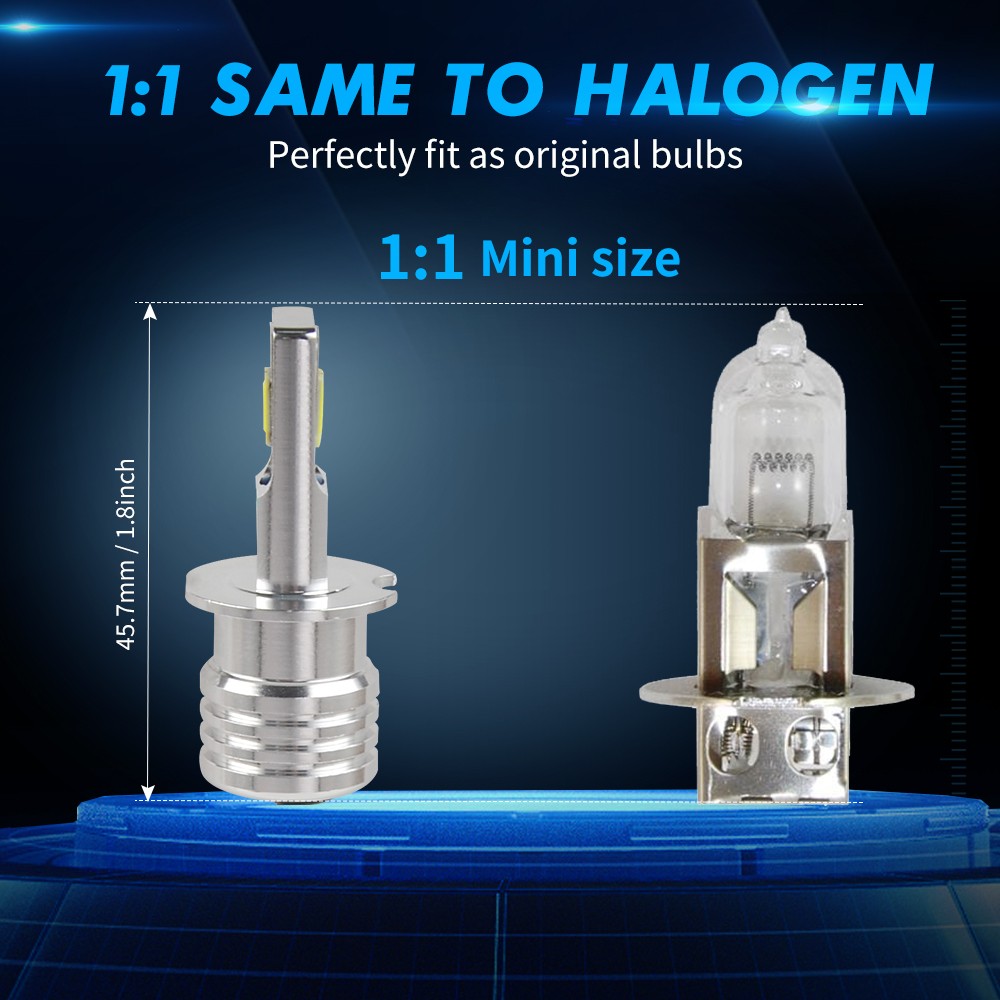 2x H3 LED Fog Light Bulbs Kit 6000K For Chevrolet Tornado 2016-2019 Driving Lamp