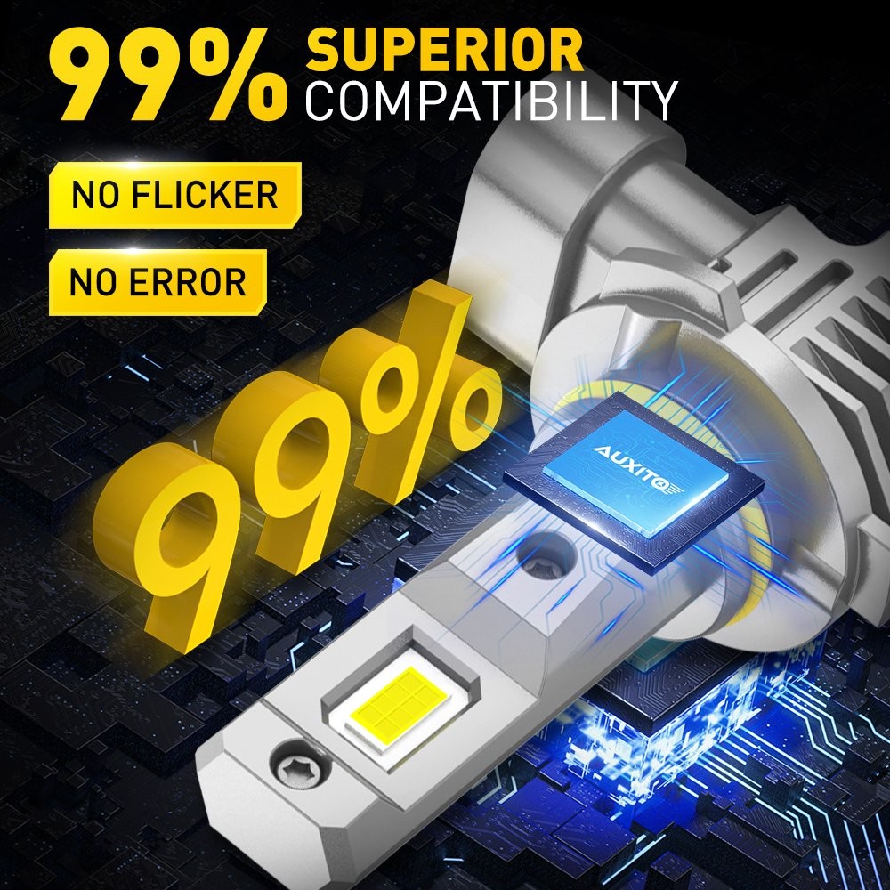 H10 LED Headlight Bulb 6500K 30000LM High/Low Beam Super Bright White 2PCS M6