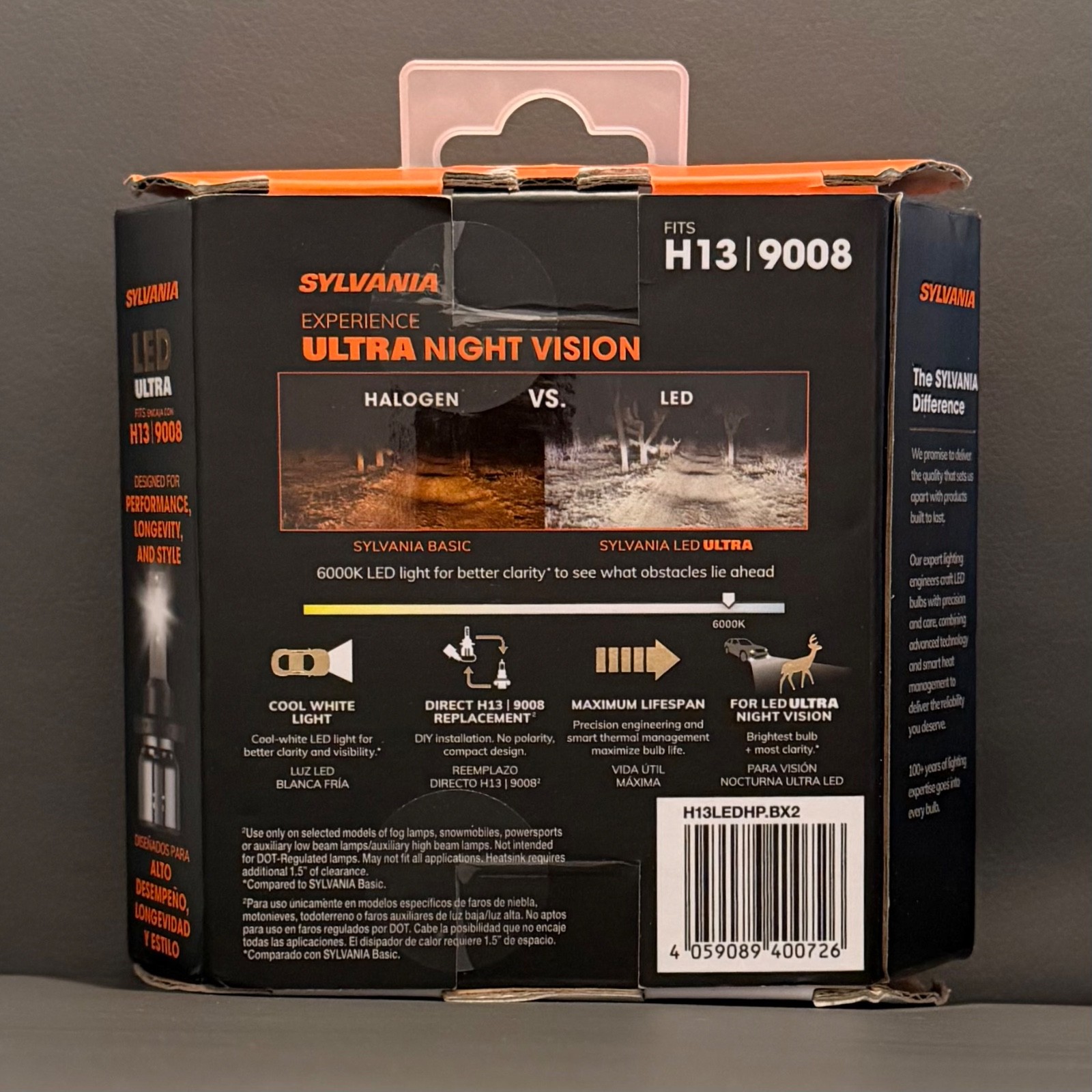 Sylvania H13 | 9008 LED ULTRA Powersports & Fog Headlight Bulb, 2 Pack