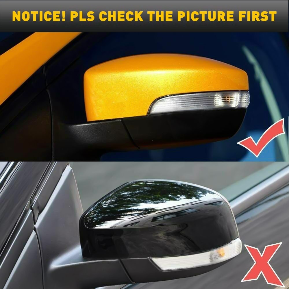 Smoked Sequential For Ford / Kuga Escape All 13-18 LED Mirror Turn Signal Lights